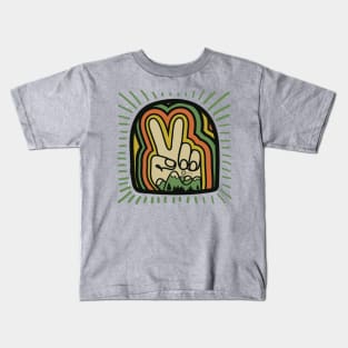 Peace and Camp in The oudoors Kids T-Shirt